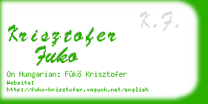 krisztofer fuko business card