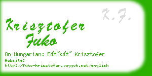 krisztofer fuko business card